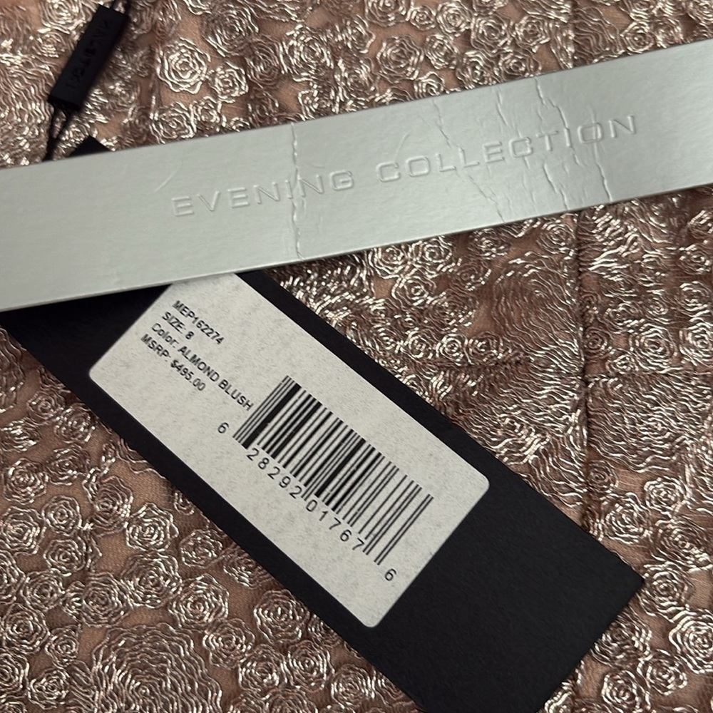 Nwt Halston Evening Collection Almond Blush Halter Gown  Maxi Dress - Picture 11 of 14